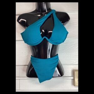 Teal Halter Bikini Set.36